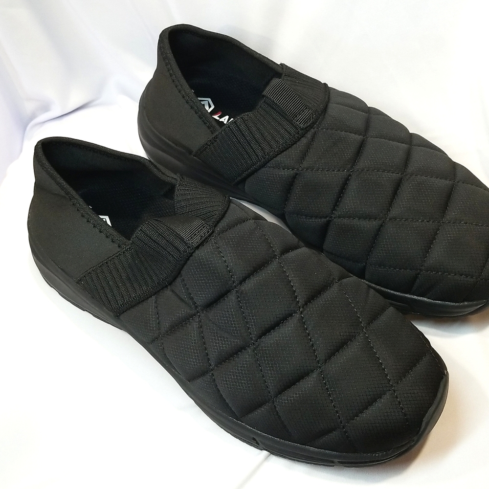 Larnmern, slide/slip-on combo, Black, Size 9